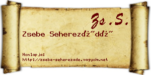 Zsebe Seherezádé névjegykártya